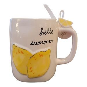 Rae Dunn White Mug with‎ Yellow Lemon Design